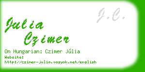 julia czimer business card